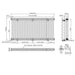 Eastbrook Imperia Horizontal 2 Column Radiator - Matt Black