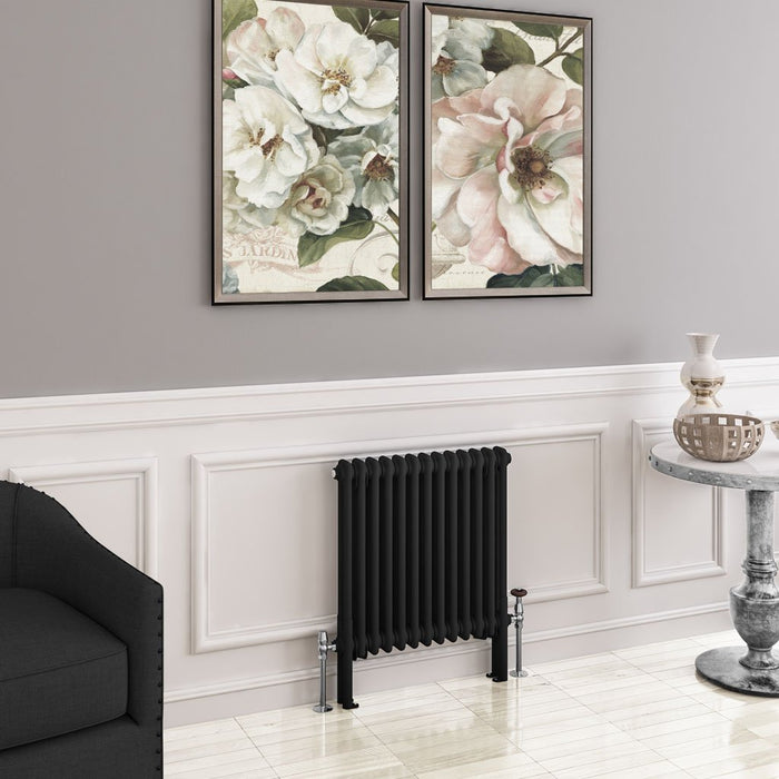 Eastbrook Imperia Horizontal 2 Column Radiator - Matt Black