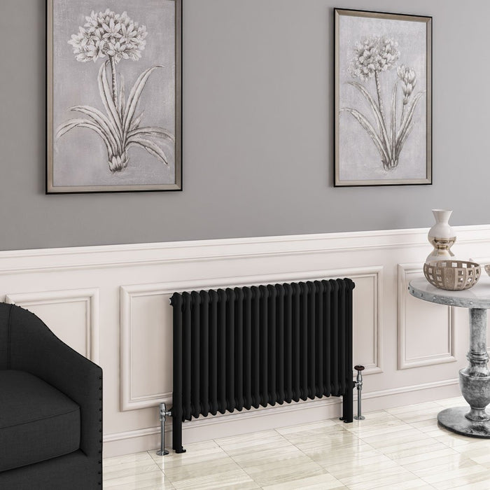 Eastbrook Imperia Horizontal 2 Column Radiator - Matt Black