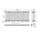 Eastbrook Imperia Horizontal 2 Column Radiator - Matt Black