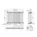Eastbrook Imperia Horizontal 2 Column Radiator - Matt Black