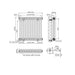Eastbrook Imperia Horizontal 3 Column Radiator - Matt Black