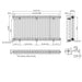 Eastbrook Imperia Horizontal 3 Column Radiator - Matt Black