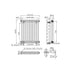 Eastbrook Imperia Vertical 2 Column Radiator - Matt Black