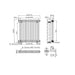 Eastbrook Imperia Vertical 2 Column Radiator - Matt Black