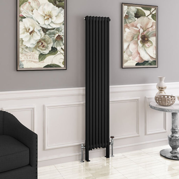 Eastbrook Imperia Vertical 2 Column Radiator - Matt Black