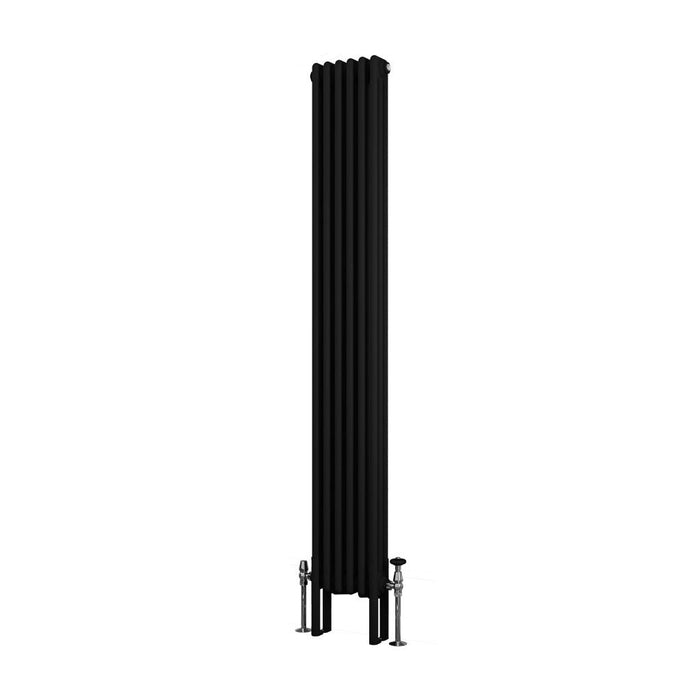 Eastbrook Imperia Vertical 3 Column Radiator - Matt Black