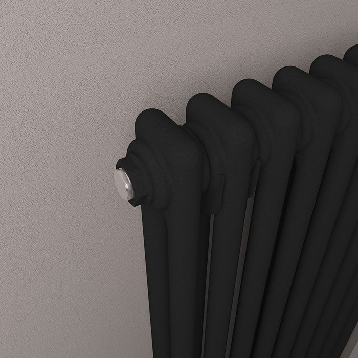 Eastbrook Imperia Vertical 3 Column Radiator - Matt Black
