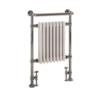 Eastbrook Isbourne Heated Towel Rail Chrome/White - 940mm x
