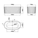 Eastbrook Isleworth Freestanding Bath With Waste - White