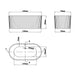 Eastbrook Isleworth Freestanding Bath With Waste - White