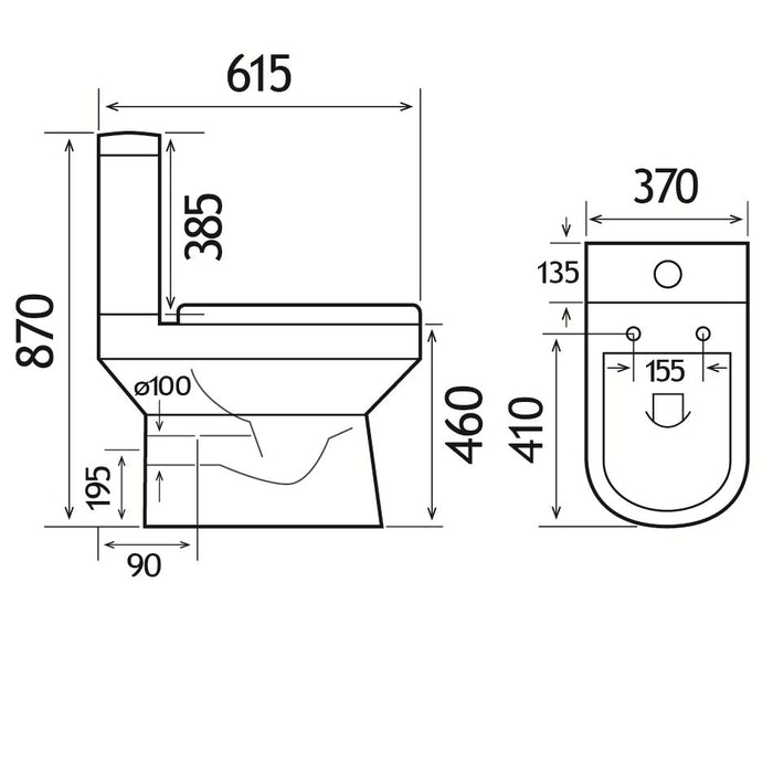 Eastbrook Kenley Comfort Height Close Coupled Toilet
