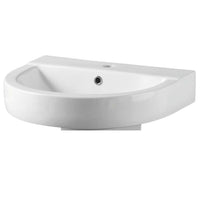 Eastbrook Kenley Wall Hung Basin 1 TH - White - 500mm