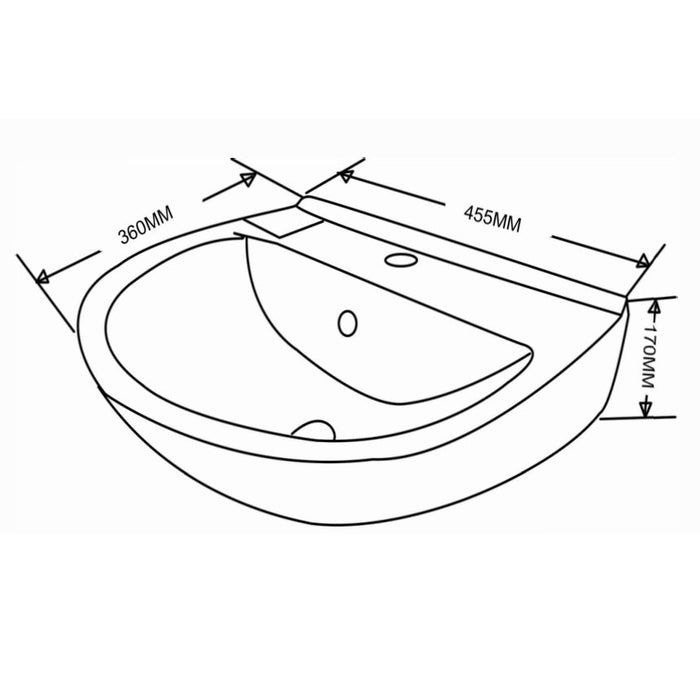 Eastbrook Kompact Cloakroom Basin With Full Pedestal