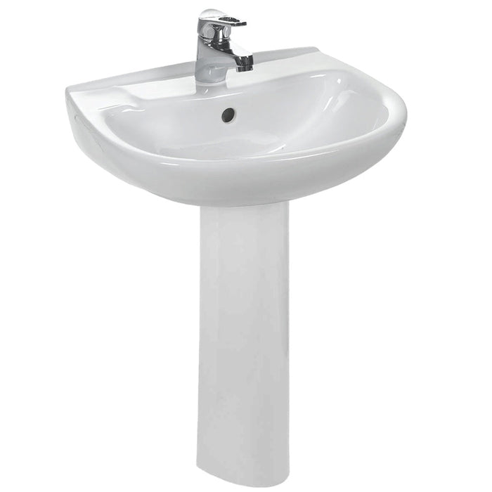 Eastbrook Kompact Cloakroom Basin With Full Pedestal