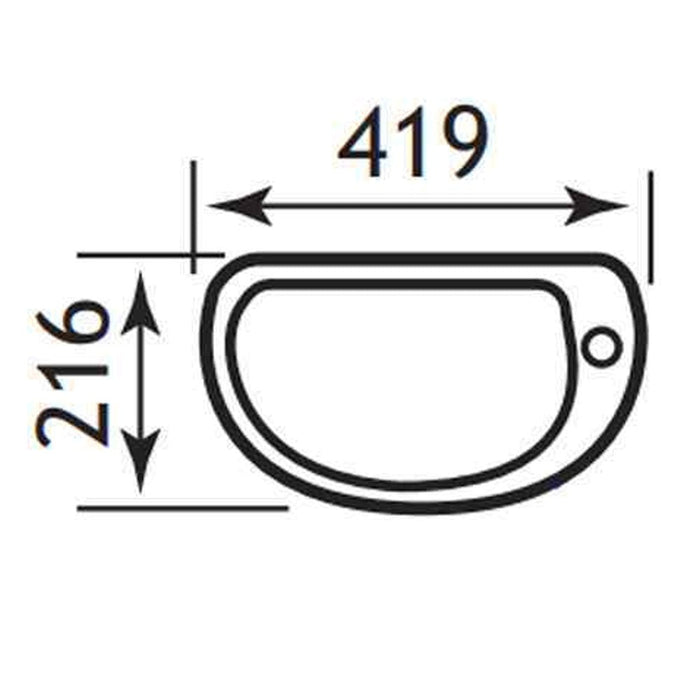 Eastbrook Kompact Cloakroom Wall Hung Basin - 419mm Wide