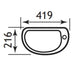Eastbrook Kompact Cloakroom Wall Hung Basin - 419mm Wide