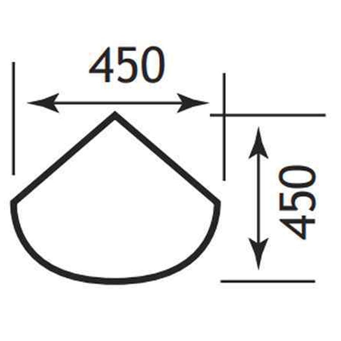 Eastbrook Kompact Cloakroom Wall Hung Basin - 450mm Wide