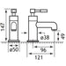 Eastbrook Leith Bath Pillar Taps - Chrome - Bath Pillar Taps