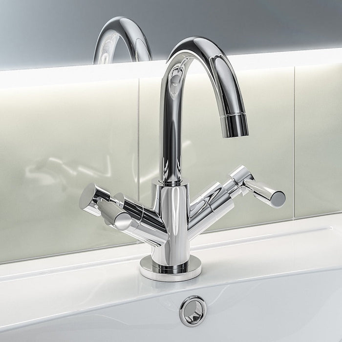 Eastbrook Leith Mono Basin Mixer Tap With Push Button Waste