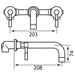 Eastbrook Leith Wall Mounted Basin Mixer Tap - Chrome