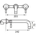 Eastbrook Leith Wall Mounted Bath Filler Tap - Chrome