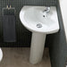 Eastbrook Loire Corner Basin With Full Pedestal - 560mm