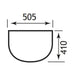 Eastbrook Loire Semi Recessed Basin - 505mm Wide - 1 TH