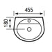 Eastbrook Loire Wall Hung Basin With Overflow - 455mm Wide