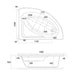 Eastbrook Lundy Beauforte Single Ended Offset Corner Bath