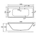 Eastbrook Malin Beauforte Double Ended Bath - No TH - White