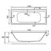 Eastbrook Malin Beauforte Double Ended Bath - No TH - White