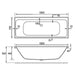 Eastbrook Malin Beauforte Double Ended Bath - No TH - White