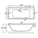 Eastbrook Malin Beauforte Double Ended Bath - No TH - White