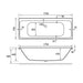 Eastbrook Malin Beauforte Double Ended Bath - No TH - White