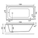 Eastbrook Malin Beauforte Single Ended Bath - No TH - White