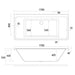 Eastbrook Malin D Shape Back To Wall Bath - No TH - White