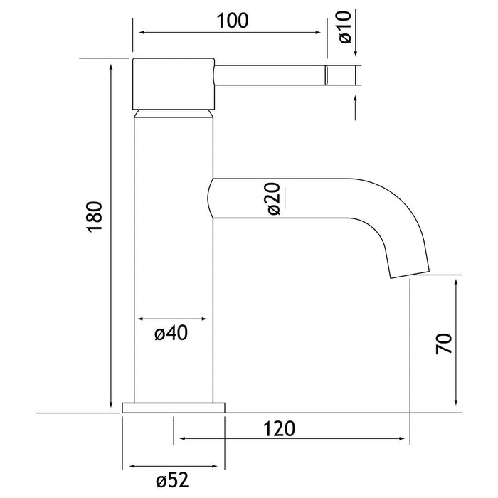 Eastbrook Meriden Mono Basin Mixer Tap With Waste - Basin