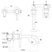 Eastbrook Meriden Wall Mounted Basin Mixer Tap With Curved