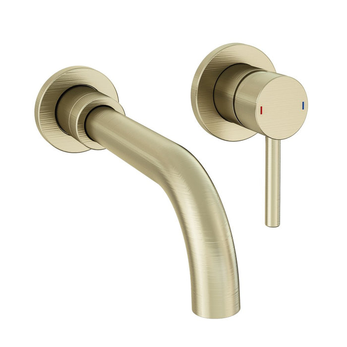 Eastbrook Meriden Wall Mounted Basin Mixer Tap With Curved