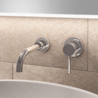 Eastbrook Meriden Wall Mounted Basin Mixer Tap With Curved