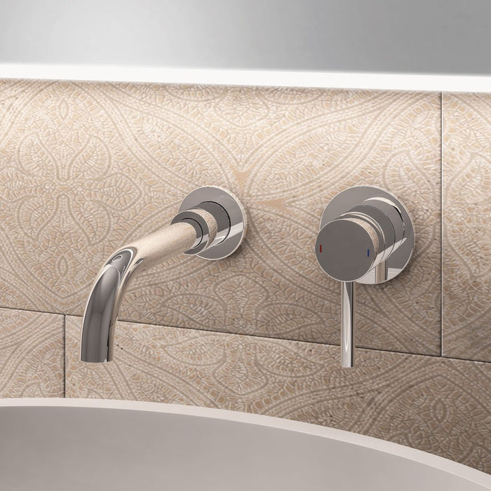 Eastbrook Meriden Wall Mounted Basin Mixer Tap With Curved