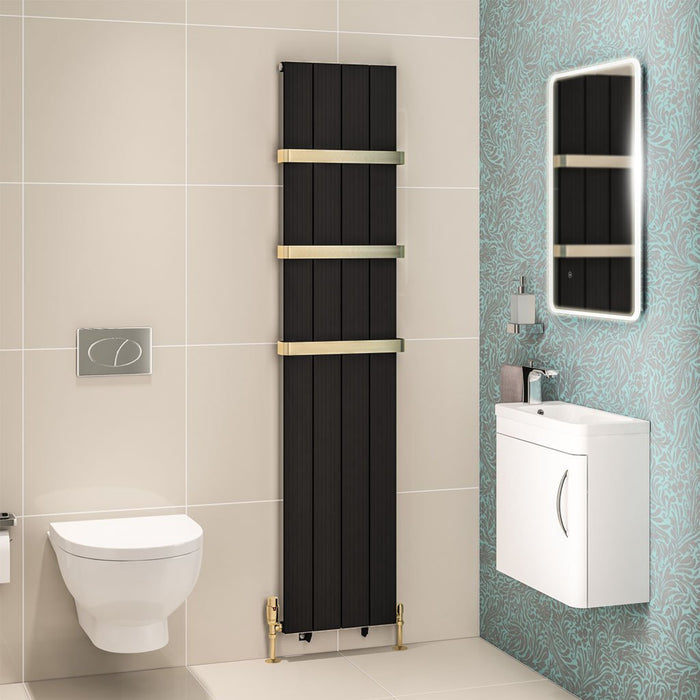 Eastbrook Mersey Aluminium Designer Radiator Matt Black