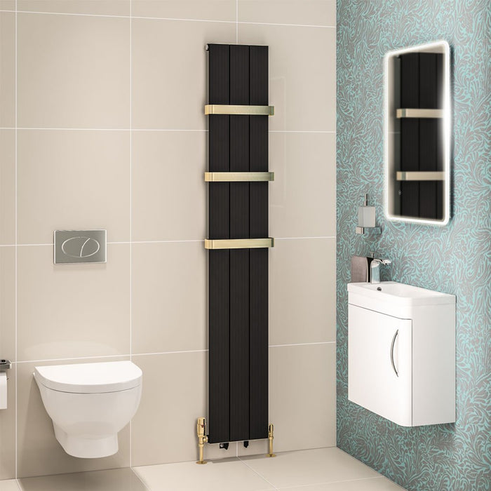 Eastbrook Mersey Aluminium Designer Radiator Matt Black