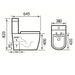 Eastbrook Metro Back To Wall Close Coupled Toilet