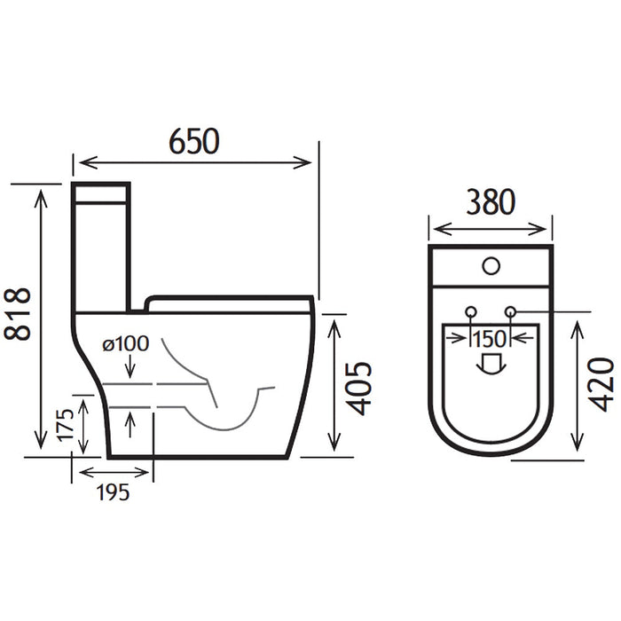 Eastbrook Metro Close Coupled Toilet With Cistern And Soft