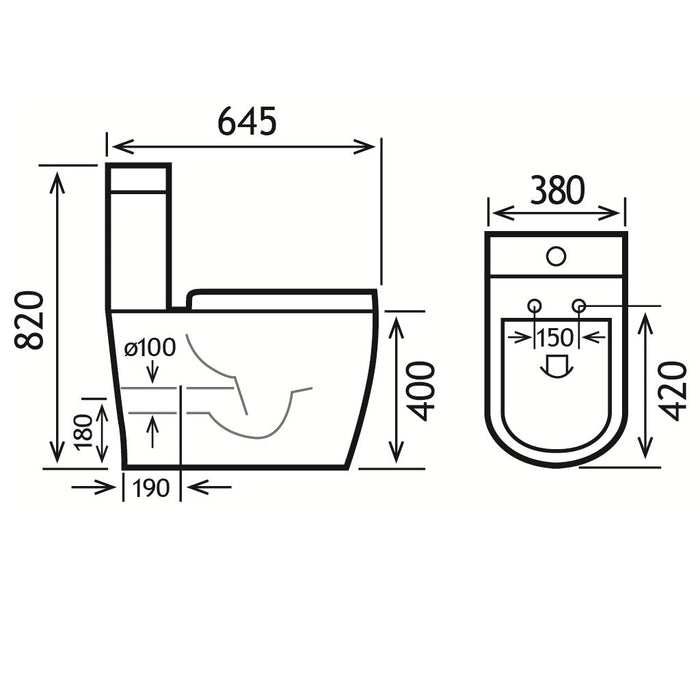 Eastbrook Metro Comfort Height Back To Wall Close Coupled