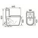 Eastbrook Metro Rimless Back To Wall Close Coupled Toilet