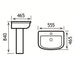 Eastbrook Metro Slim Basin With Full Pedestal - 555mm Wide
