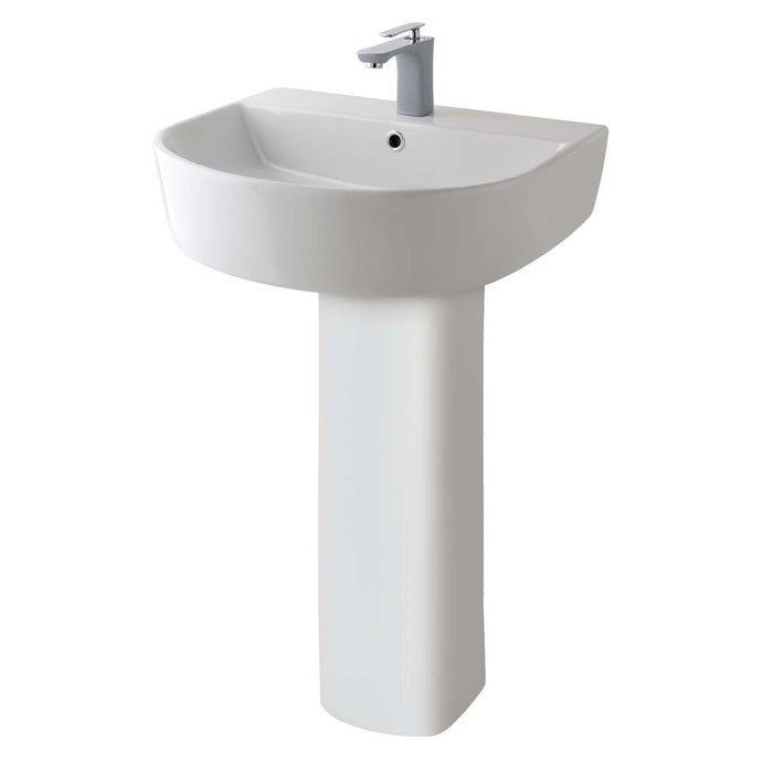 Eastbrook Metro Slim Basin With Full Pedestal - 555mm Wide